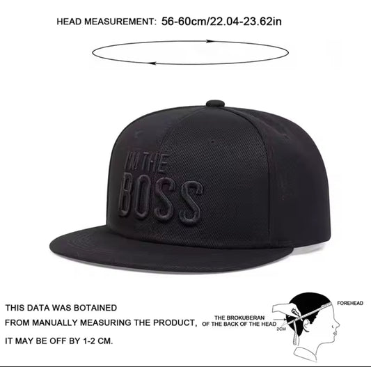 I'M THE BOSS Letter Embroidery HipHop Cap