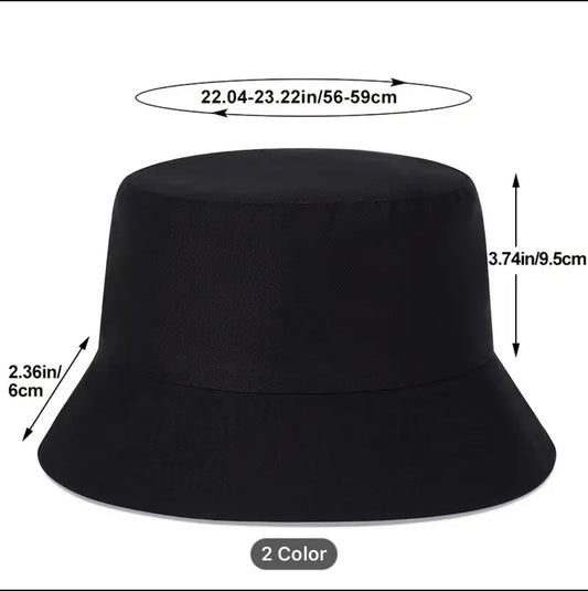 Men's Street Style Bucket Hat - Colored Graffiti Print Hip Hop Fashion-Summer Accessory available in black and white