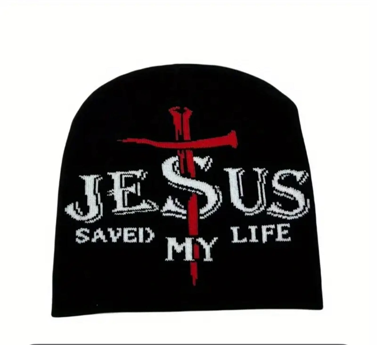 Jesus Saved My Life Beanie