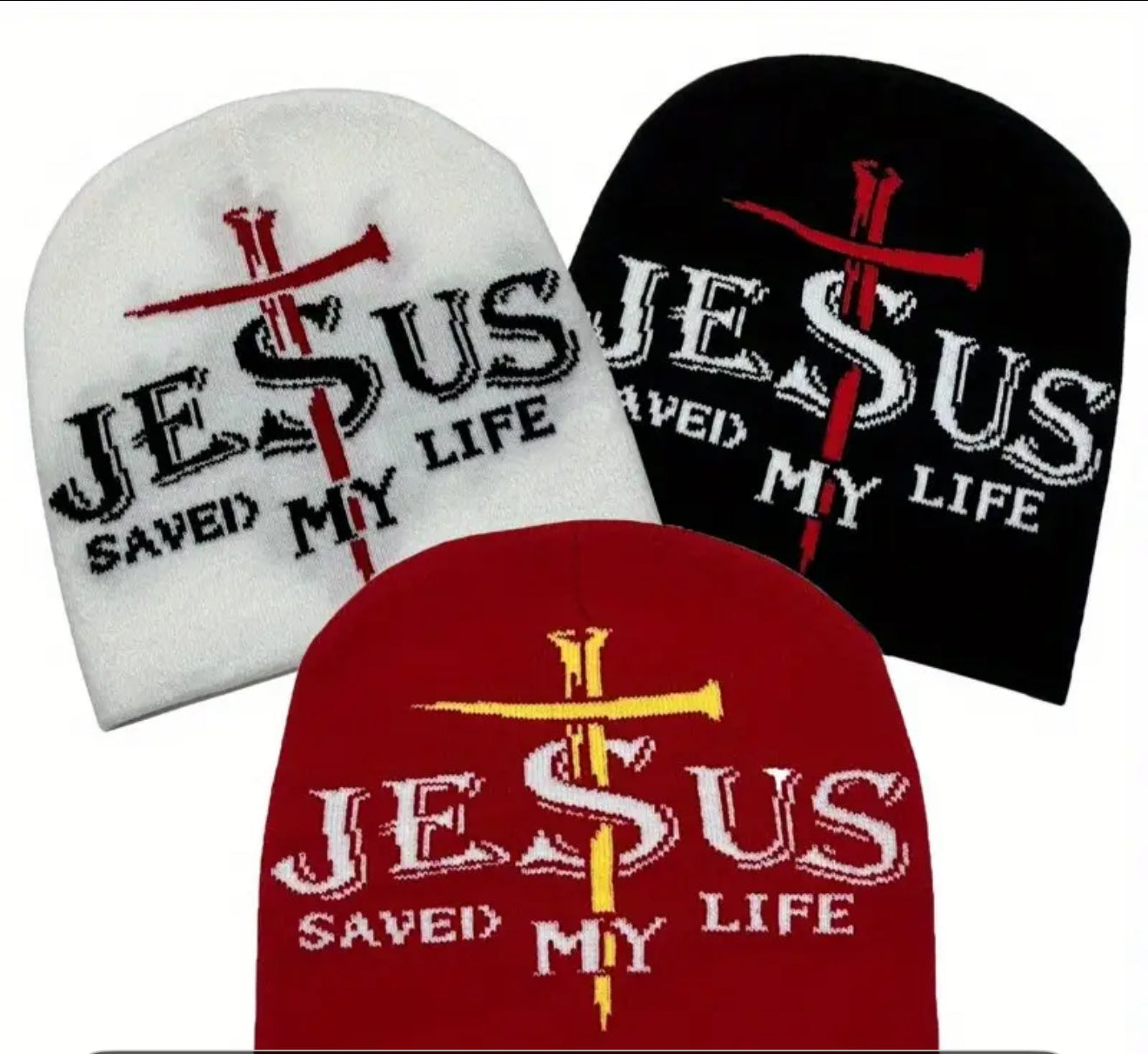 Jesus Saved My Life Beanie