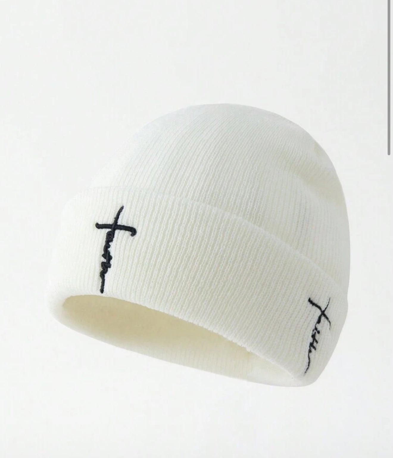 Faith embroidered beanie