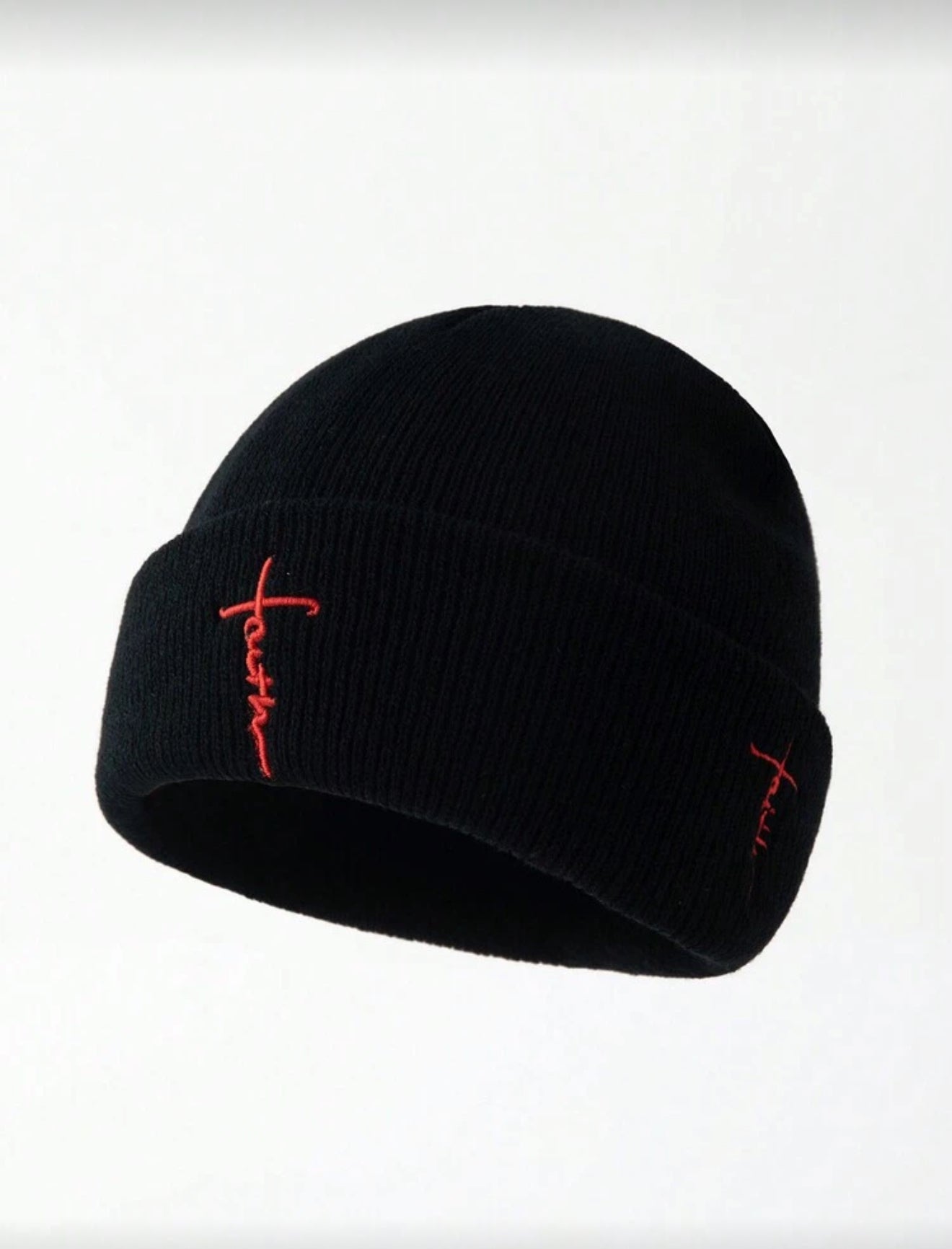 Faith embroidered beanie