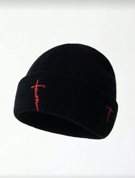 Faith embroidered beanie