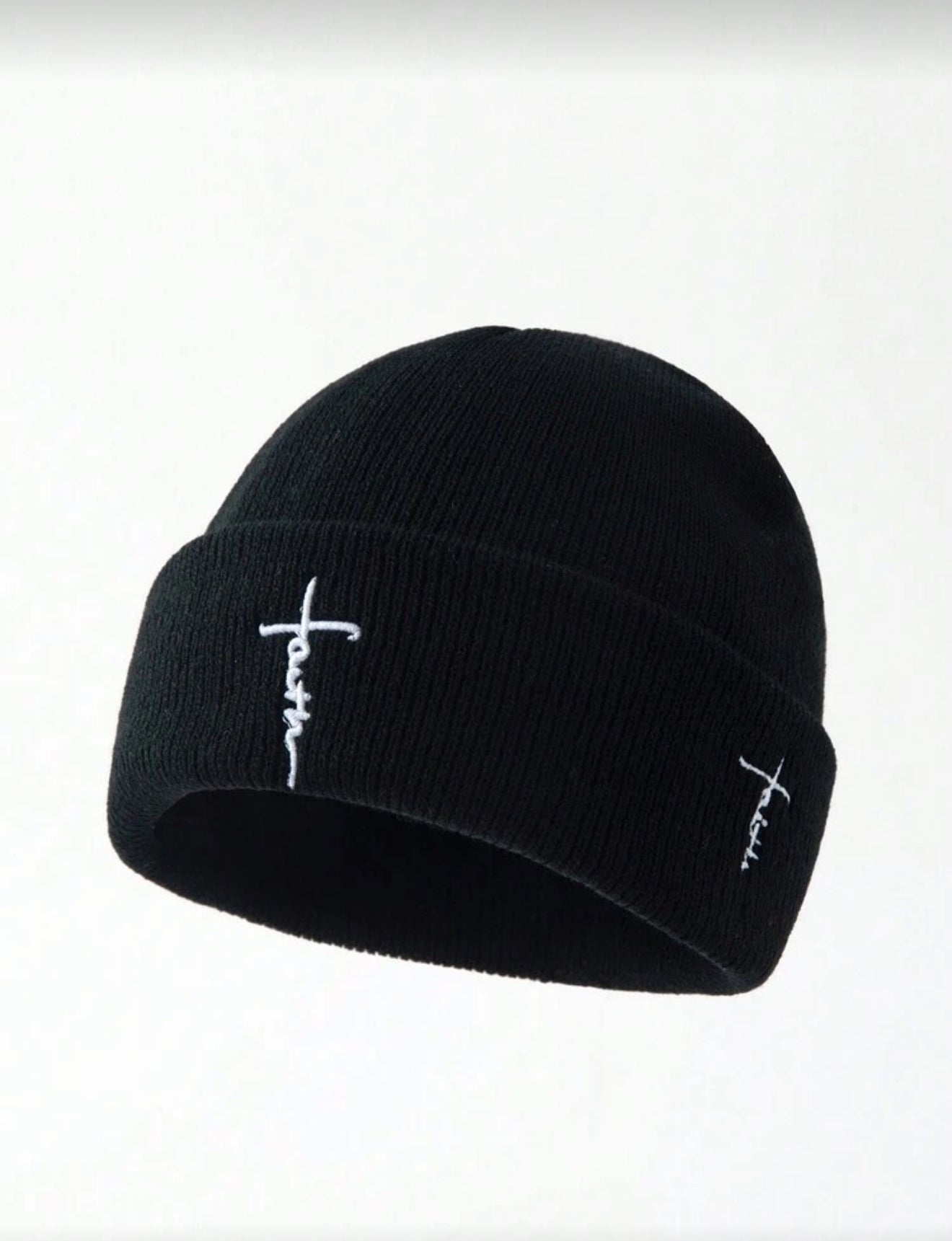 Faith embroidered beanie