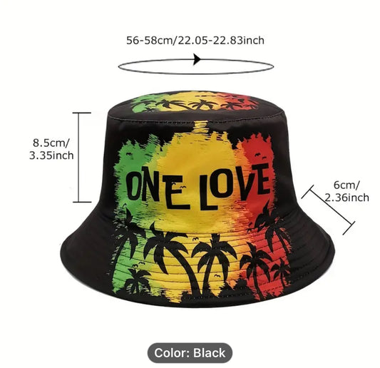 Reversible Tropical Oasis Bucket Hat- Stylish Unisex Sun protection lightweight