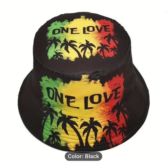 Reversible Tropical Oasis Bucket Hat- Stylish Unisex Sun protection lightweight