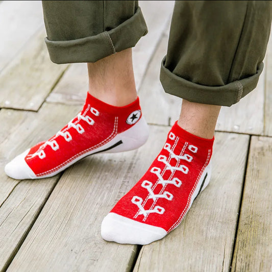 5 Pairs Trendy Cotton Socks for men and women short tube low cut Non-slip boat socks for sports